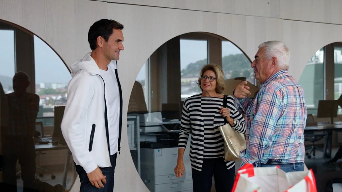 Photo: X/ @norinchi_df : A still from Roger Federer's documentary 'Twelve Final Days'.